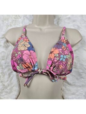 Wild Fable Floral Bikini Top Triangle Large